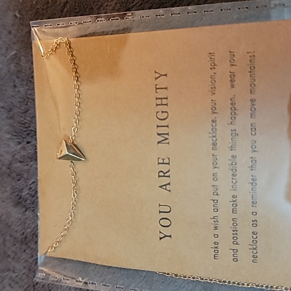 You Are Mighty Gold Necklace - Picture 4 of 4